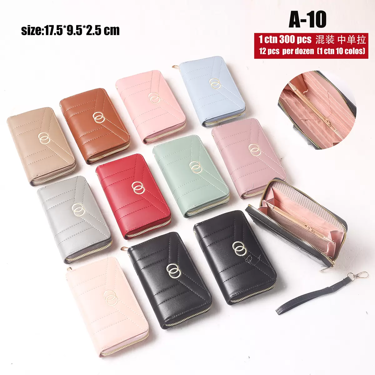 Women's wallet medium-sized one zipper(A-10)