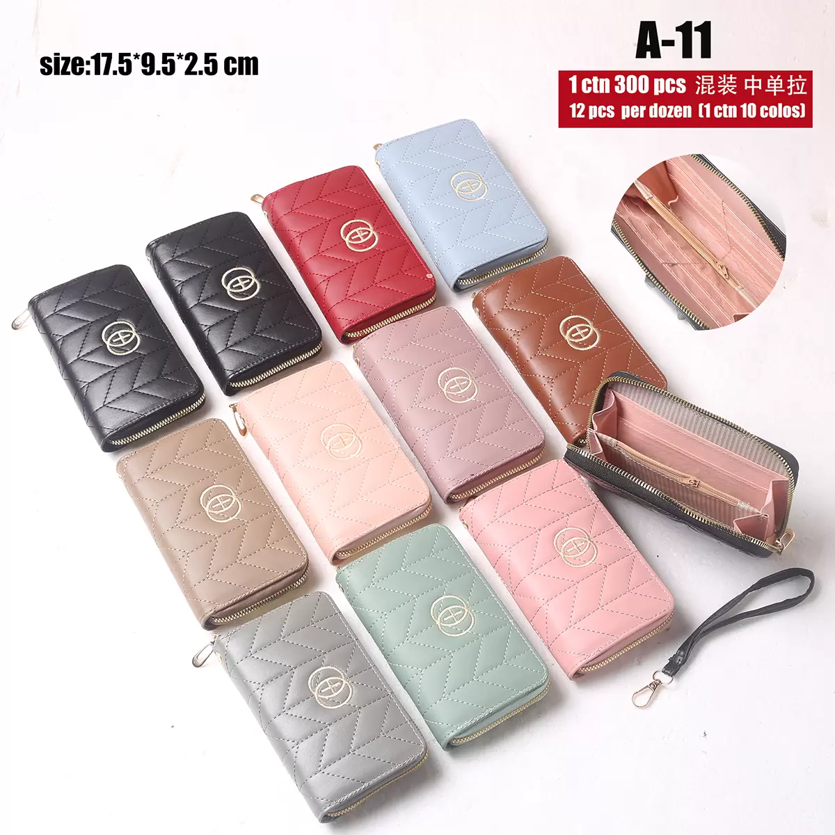 Women's wallet medium-sized one zipper(A-11)
