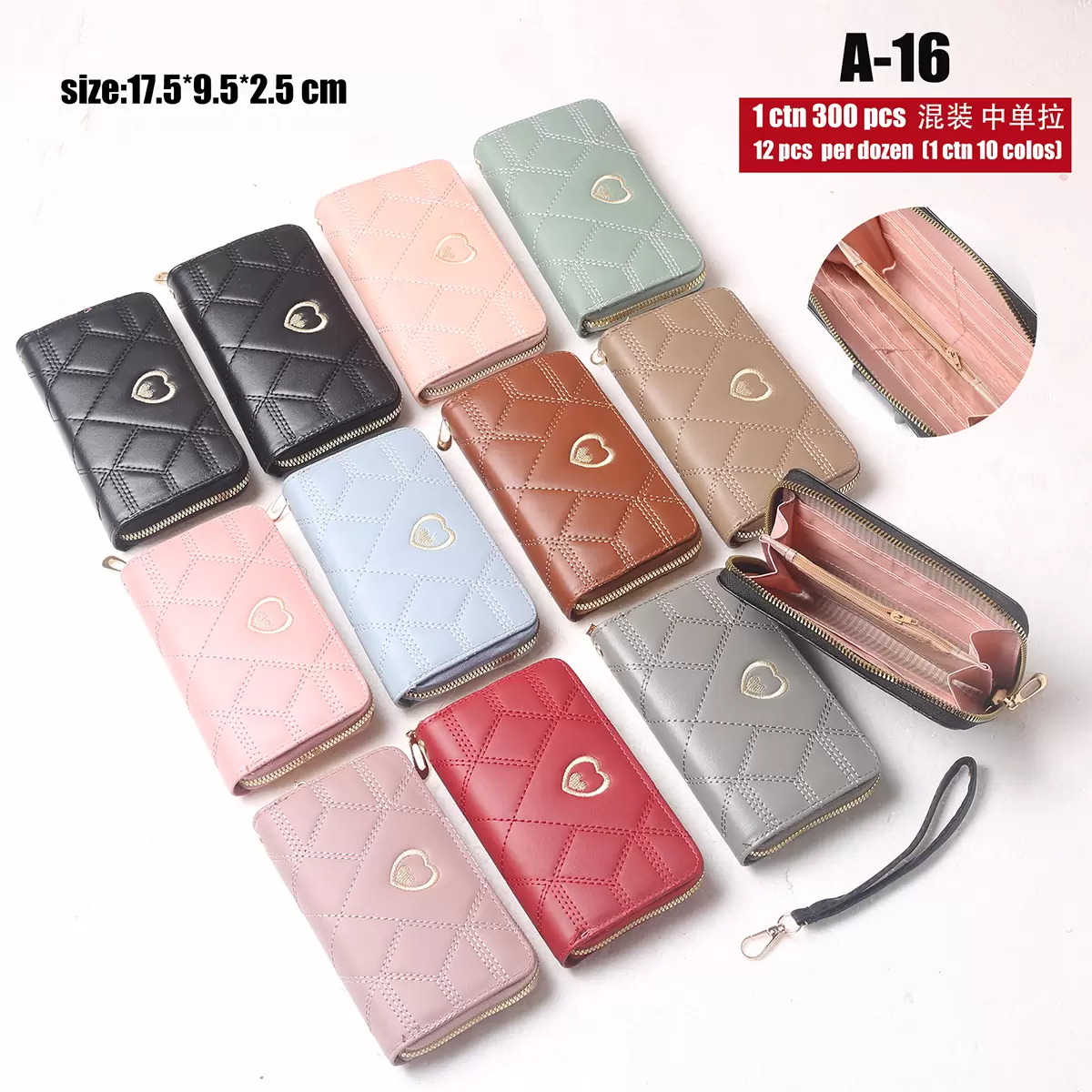 Women's wallet medium-sized one zipper(A-16)