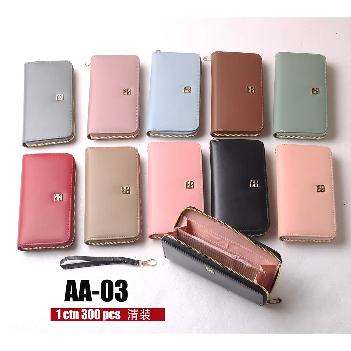 Women's wallet Large one zipper（AA-03）