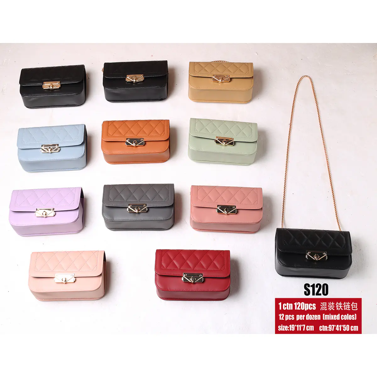 Women's shoulder bag 1 carton 120 pieces only wholesale(S120)