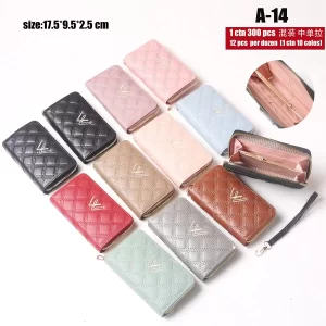 Women's wallet medium-sized one zipper(A-14) - Image 2
